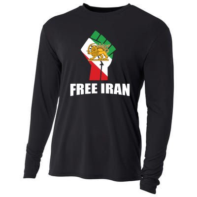 Free Iran Women Life Freedom Mahsa Amini Protest Cooling Performance Long Sleeve Crew