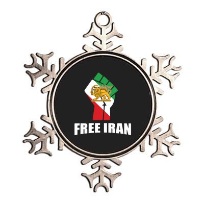 Free Iran Women Life Freedom Mahsa Amini Protest Metallic Star Ornament