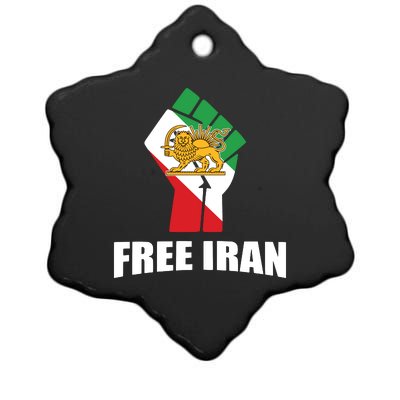 Free Iran Women Life Freedom Mahsa Amini Protest Ceramic Star Ornament