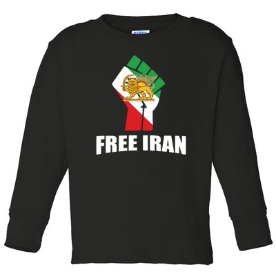 Free Iran Women Life Freedom Mahsa Amini Protest Toddler Long Sleeve Shirt