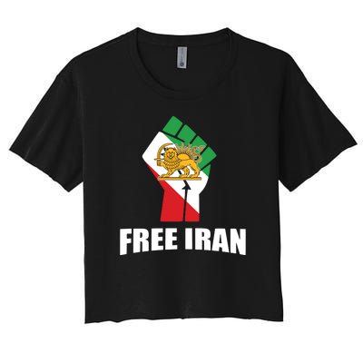 Free Iran Women Life Freedom Mahsa Amini Protest Women's Crop Top Tee