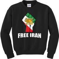 Free Iran Women Life Freedom Mahsa Amini Protest Kids Sweatshirt