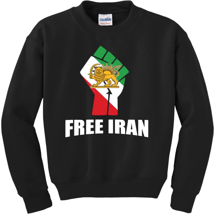 Free Iran Women Life Freedom Mahsa Amini Protest Kids Sweatshirt