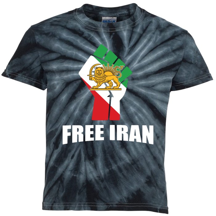 Free Iran Women Life Freedom Mahsa Amini Protest Kids Tie-Dye T-Shirt