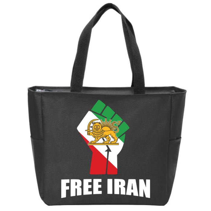 Free Iran Women Life Freedom Mahsa Amini Protest Zip Tote Bag