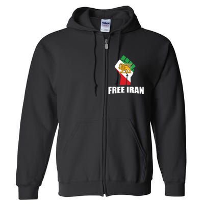 Free Iran Women Life Freedom Mahsa Amini Protest Full Zip Hoodie