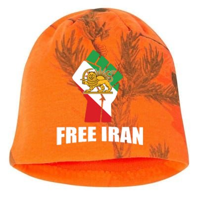 Free Iran Women Life Freedom Mahsa Amini Protest Kati - Camo Knit Beanie