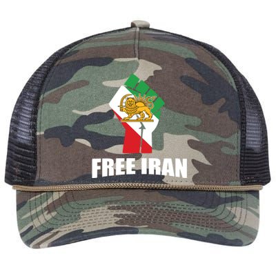 Free Iran Women Life Freedom Mahsa Amini Protest Retro Rope Trucker Hat Cap