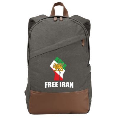 Free Iran Women Life Freedom Mahsa Amini Protest Cotton Canvas Backpack