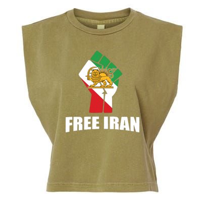 Free Iran Women Life Freedom Mahsa Amini Protest Garment-Dyed Women's Muscle Tee