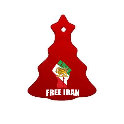 Free Iran Women Life Freedom Mahsa Amini Protest Ceramic Tree Ornament