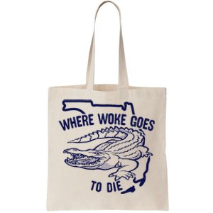 Florida Is Where Woke Goes To Die DeSantis Florida Funny Tote Bag