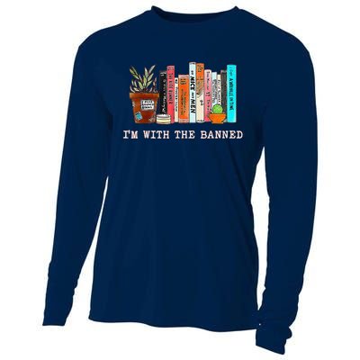 Funny IM With The Banned Banned Books Reading Books Cooling Performance Long Sleeve Crew