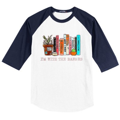 Funny IM With The Banned Banned Books Reading Books Baseball Sleeve Shirt