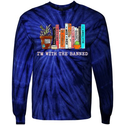 Funny IM With The Banned Banned Books Reading Books Tie-Dye Long Sleeve Shirt