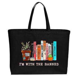 Funny IM With The Banned Banned Books Reading Books Cotton Canvas Jumbo Tote