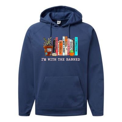 Funny IM With The Banned Banned Books Reading Books Performance Fleece Hoodie