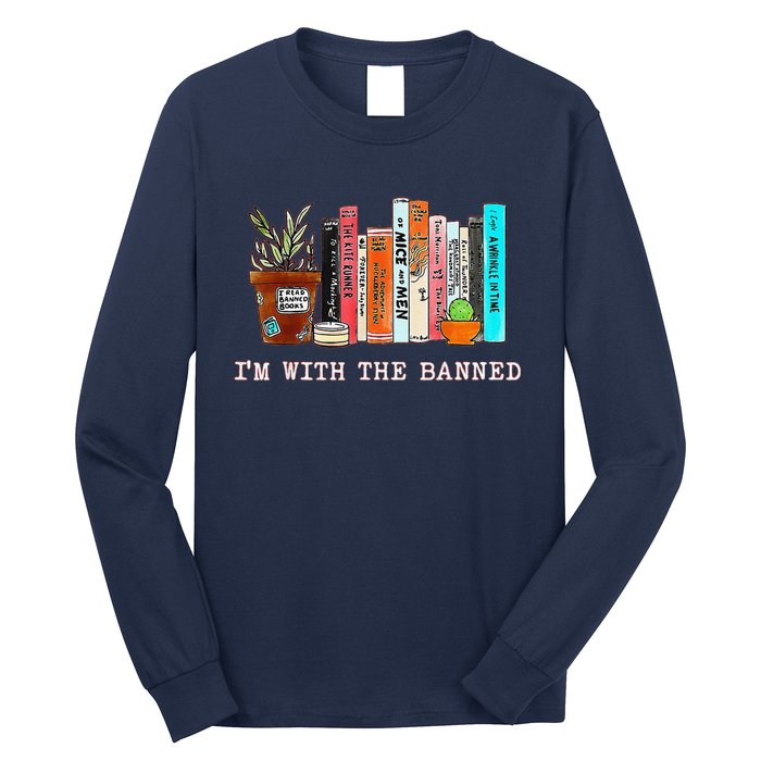 Funny IM With The Banned Banned Books Reading Books Long Sleeve Shirt