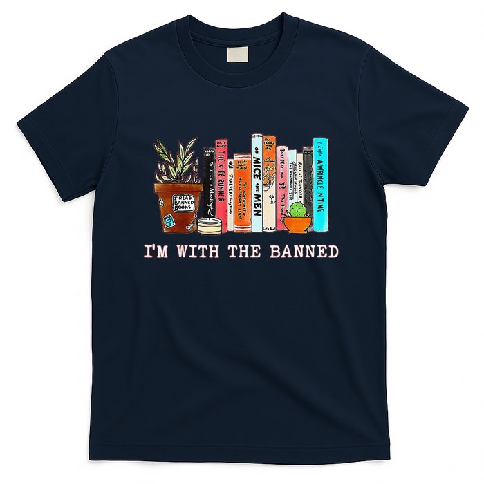 Funny IM With The Banned Banned Books Reading Books T-Shirt