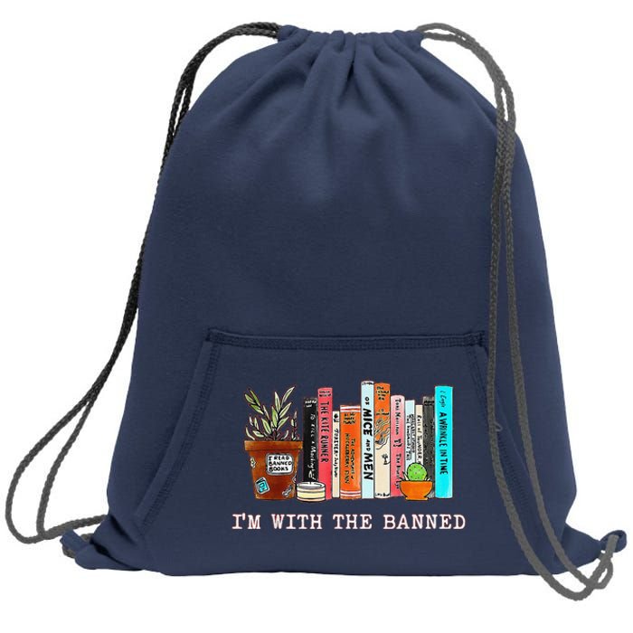 Funny IM With The Banned Banned Books Reading Books Sweatshirt Cinch Pack Bag