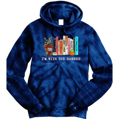 Funny IM With The Banned Banned Books Reading Books Tie Dye Hoodie