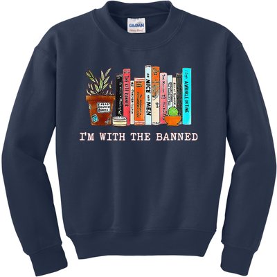 Funny IM With The Banned Banned Books Reading Books Kids Sweatshirt