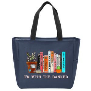 Funny IM With The Banned Banned Books Reading Books Zip Tote Bag