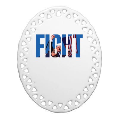 Fight I Will Fight Ceramic Oval Ornament