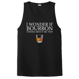 Funny I Wonder If Bourbon Thinks About Me Too Gift PosiCharge Competitor Tank