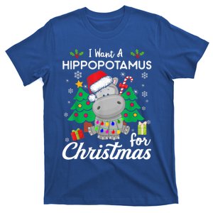 Funny I Want A Hippopotamus For Christmas Xmas Hippo For Gift T-Shirt