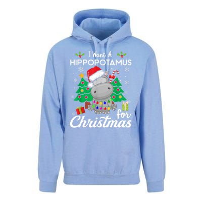 Funny I Want A Hippopotamus For Christmas Xmas Hippo For Gift Unisex Surf Hoodie