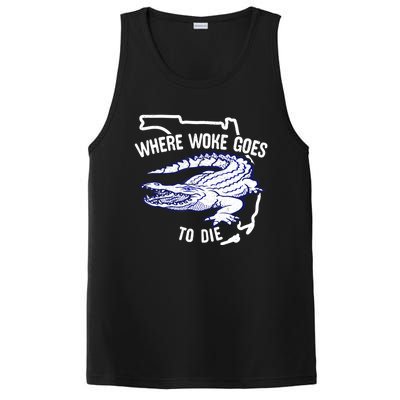 Florida Is Where Woke Goes To Die DeSantis Florida Funny PosiCharge Competitor Tank