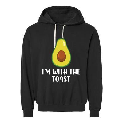 Funny Im With The Toast Avocado Halloween Couples Costumes Garment-Dyed Fleece Hoodie