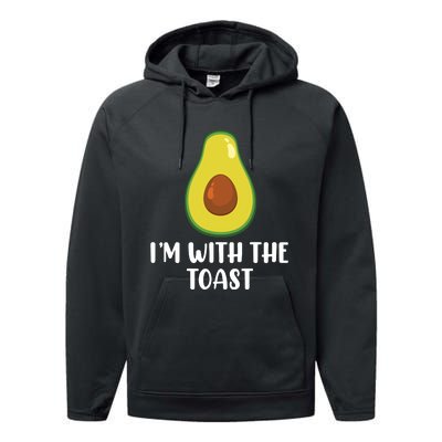 Funny Im With The Toast Avocado Halloween Couples Costumes Performance Fleece Hoodie