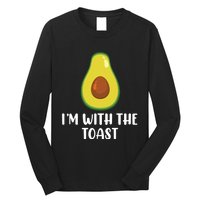 Funny Im With The Toast Avocado Halloween Couples Costumes Long Sleeve Shirt