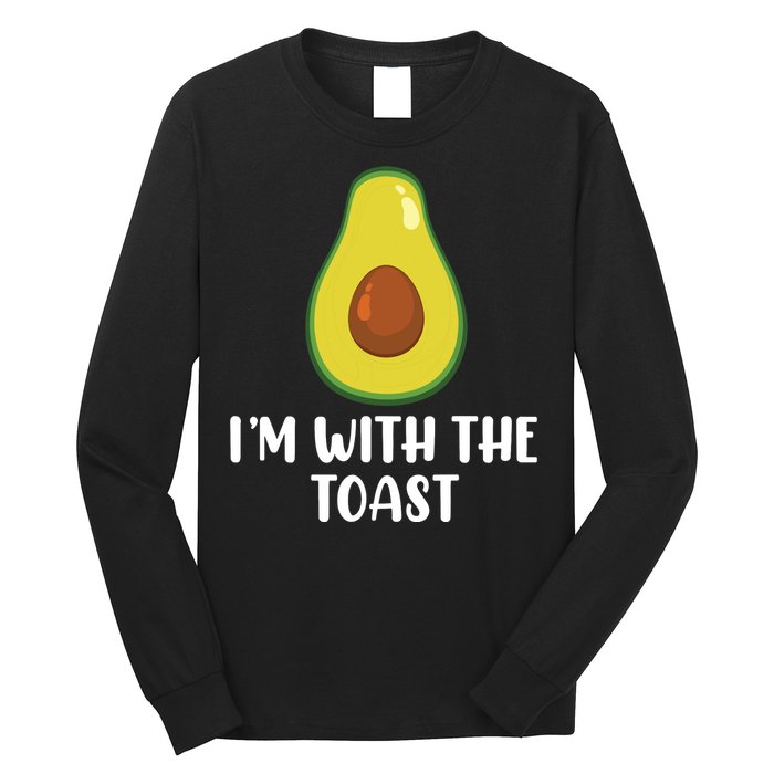 Funny Im With The Toast Avocado Halloween Couples Costumes Long Sleeve Shirt