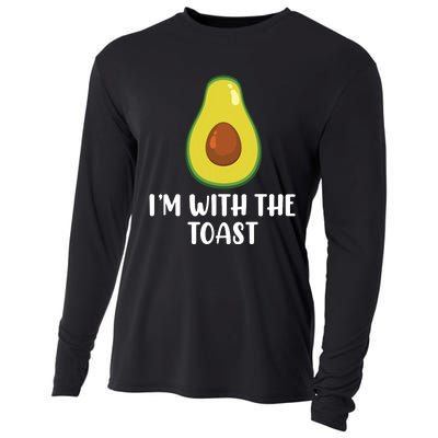 Funny Im With The Toast Avocado Halloween Couples Costumes Cooling Performance Long Sleeve Crew