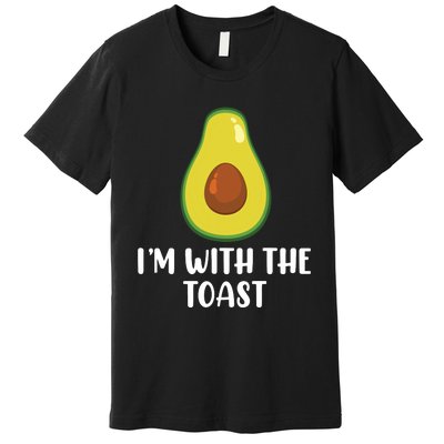 Funny Im With The Toast Avocado Halloween Couples Costumes Premium T-Shirt