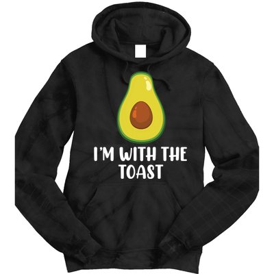 Funny Im With The Toast Avocado Halloween Couples Costumes Tie Dye Hoodie