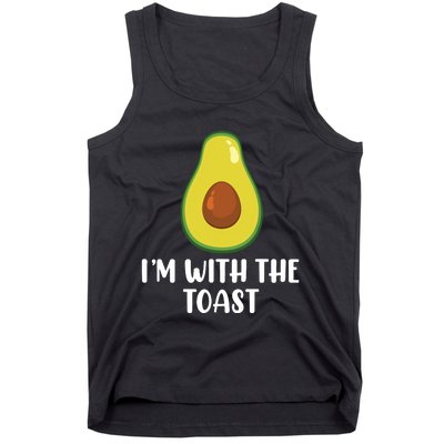 Funny Im With The Toast Avocado Halloween Couples Costumes Tank Top