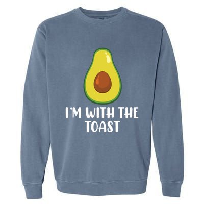 Funny Im With The Toast Avocado Halloween Couples Costumes Garment-Dyed Sweatshirt