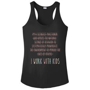 Funny I Work With Behavior Analysis Bcba Ladies PosiCharge Competitor Racerback Tank