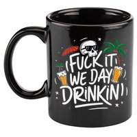 Fuck It We Day Drinkin Funny Summer Beer Drinking 11oz C Handle Ceramic Mug