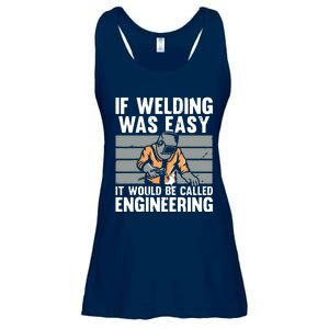 Funny If Welding Was Easy Tee For Welder Dad Welding Ladies Essential Flowy Tank