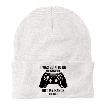Funny I Was Going To Do My Homework But Hands Full Gamer TShirt Beanie