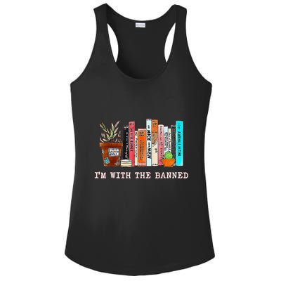 Funny IM With The Banned Banned Books Reading Books Ladies PosiCharge Competitor Racerback Tank
