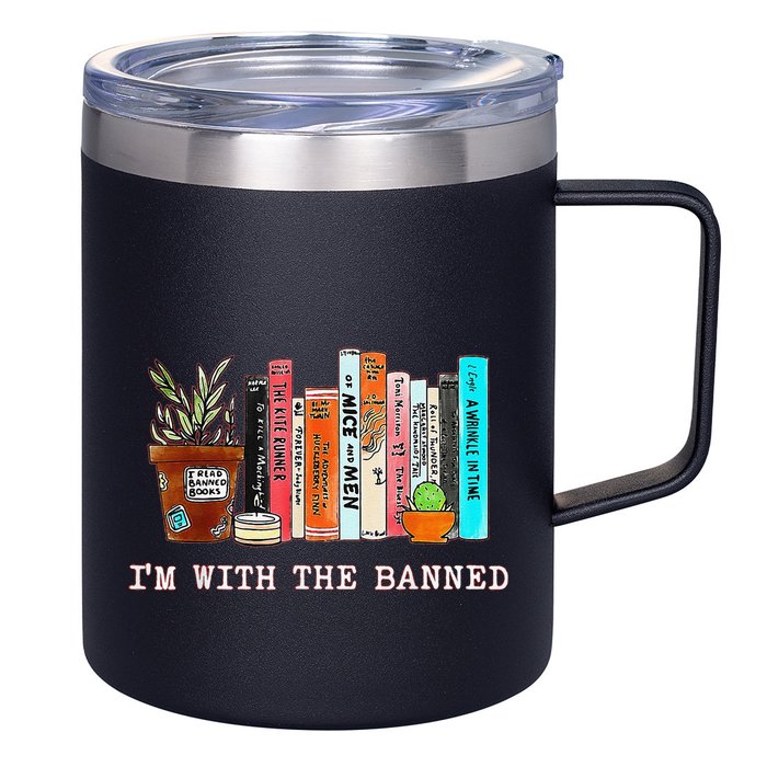 Funny IM With The Banned Banned Books Reading Books 12oz Stainless Steel Coffee Mug