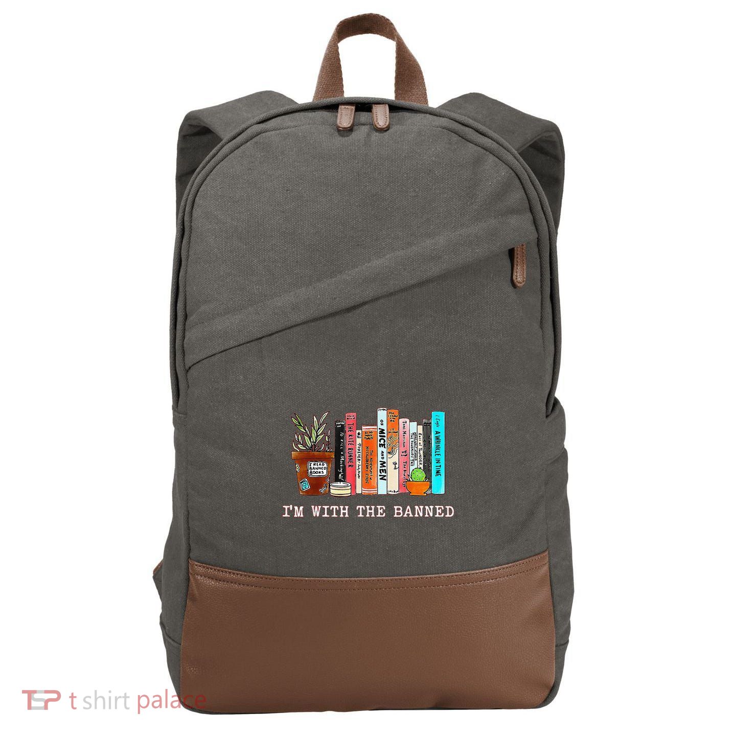 Funny IM With The Banned Banned Books Reading Books Cotton Canvas Backpack