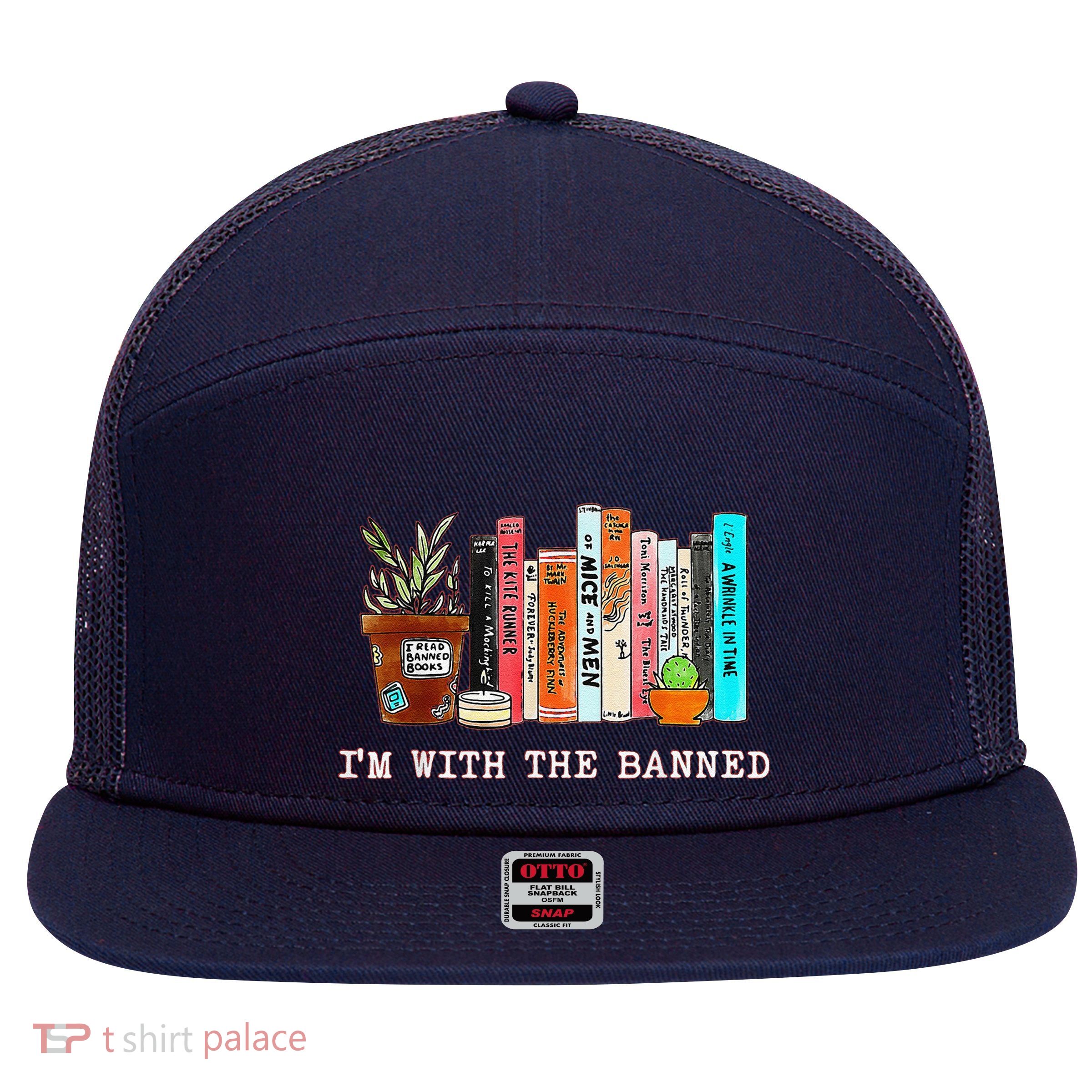 Funny IM With The Banned Banned Books Reading Books 7 Panel Mesh Trucker Snapback Hat
