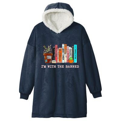 Funny IM With The Banned Banned Books Reading Books Hooded Wearable Blanket